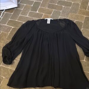 Diane Von Furstenberg Black Blouse